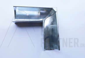 Gering, 1/4 rund, udv. 400, 90°, Zink, VM Blank, 0,70
