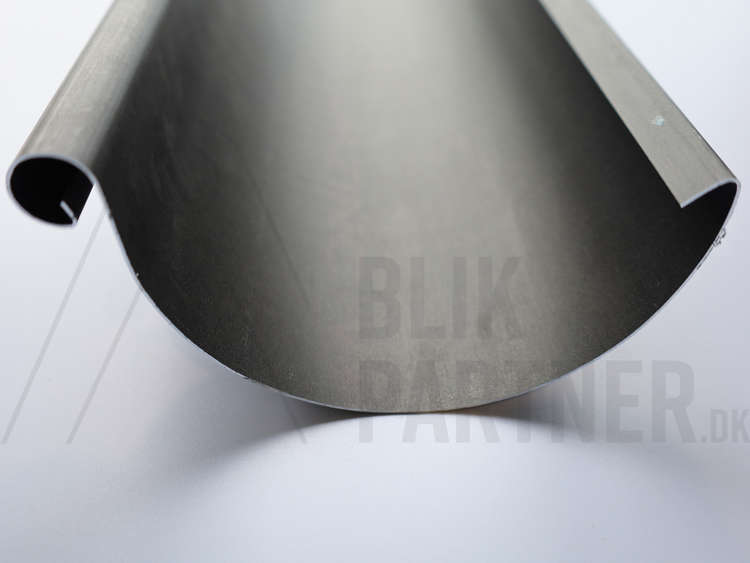 Tagrende, 1/2 rund, 333(12"), Zink, VM Anthra, 0,80x3000
