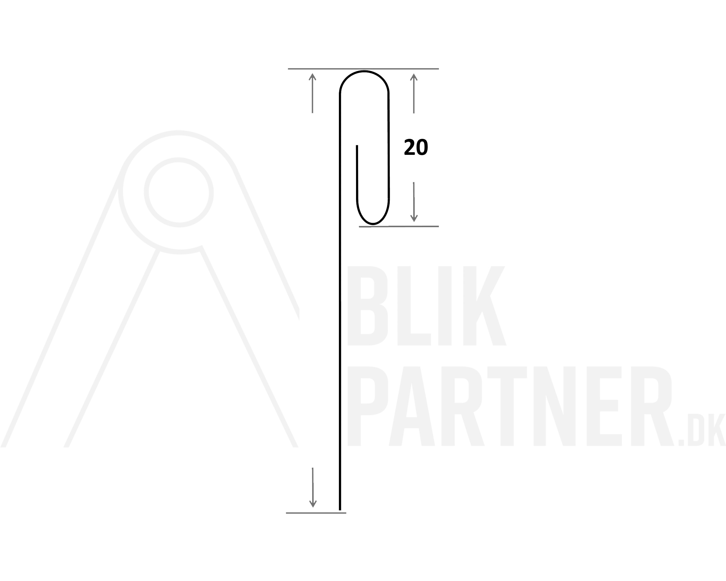 Blindfals 20, Zink, VM Blank, 0,70x2000