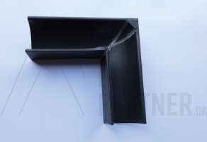 Gering, 1/4 rund, udv. 400, 90°, Zink, VM Anthra, 0,70
