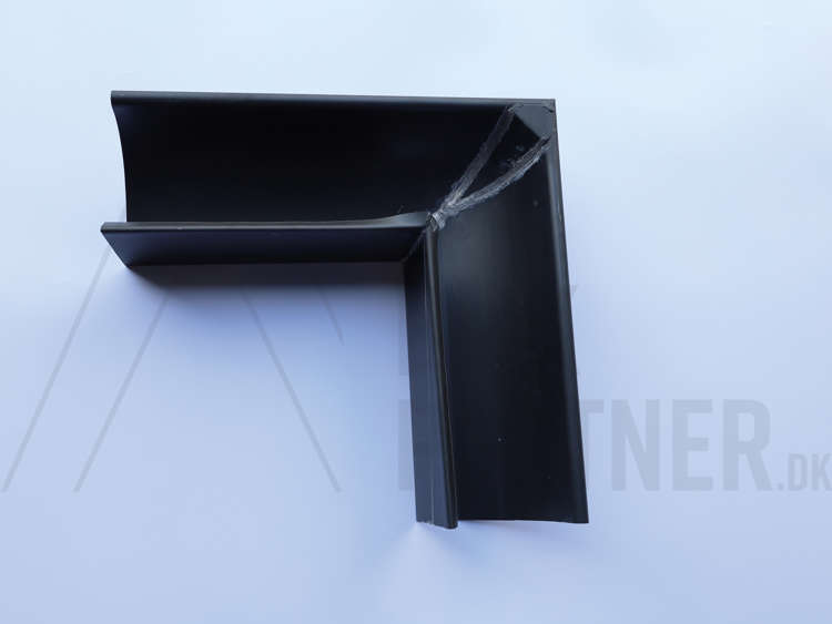 Gering, 1/4 rund, udv. 400, 90°, Zink, VM Anthra, 0,70